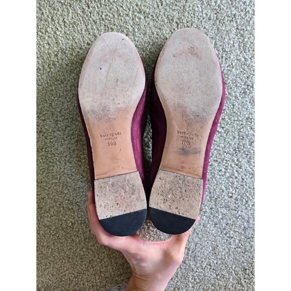 Kate Spade Lounge Apple Loafer Grenache Suede Slip-On Flats Size 10 B - Picture 7 of 8